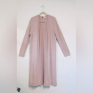 Free People Beach Open Front Longline Silhouette Women’s Size L Rose Cardigan